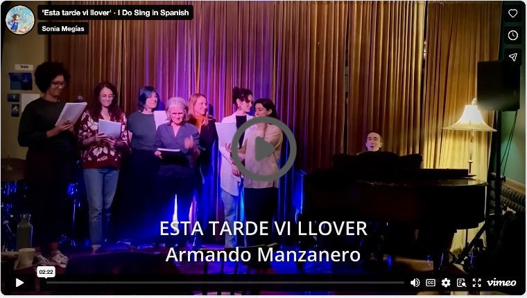 NYC I Do Sing in Spanish with Sonia Megias