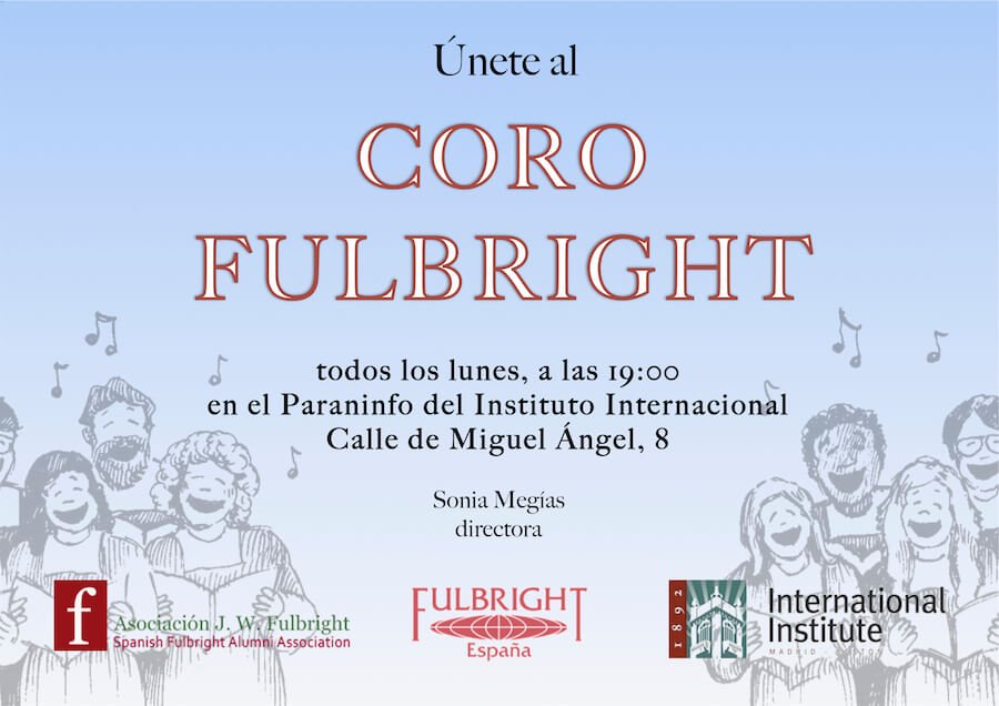 2016'X'3. Convocatoria Coro Fulbright, curso 2016-17