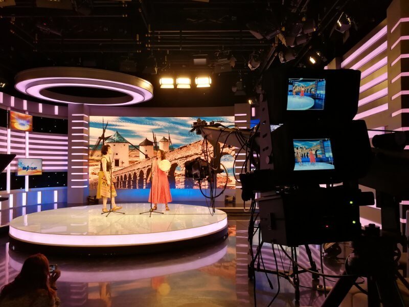 2017'V. Pekín. Dúa de Pel grabando en la CCTV - plató 1
