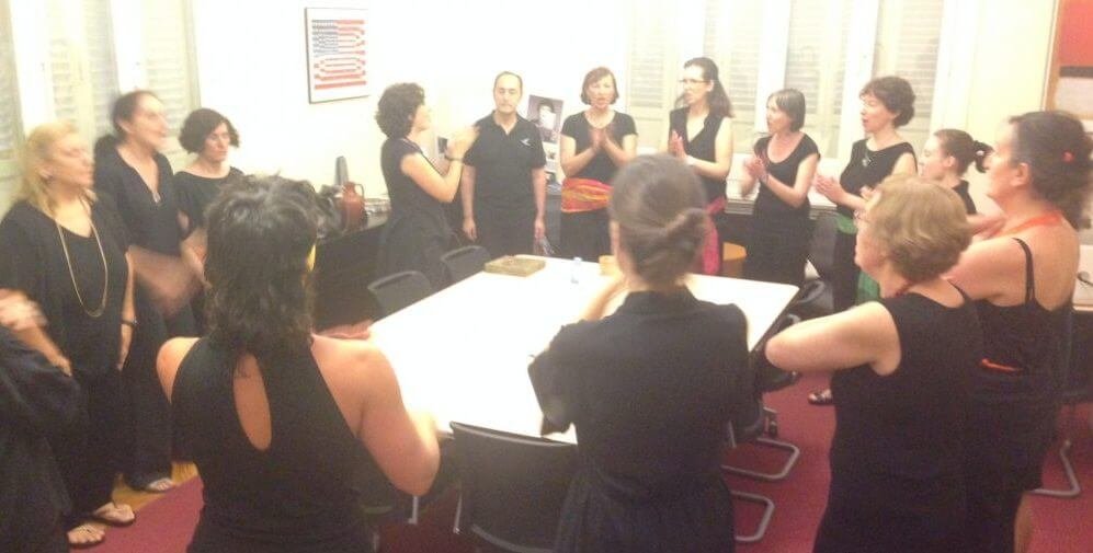 2016'VI'27. Coro Fulbright, concierto de fin de curso - calentamiento