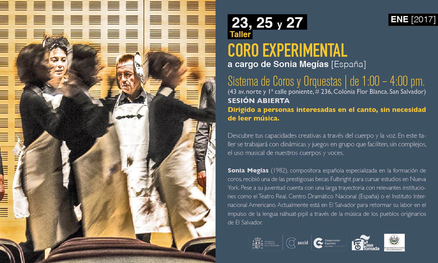 2017'I. San Salvador. Taller de coro experimental - cartel