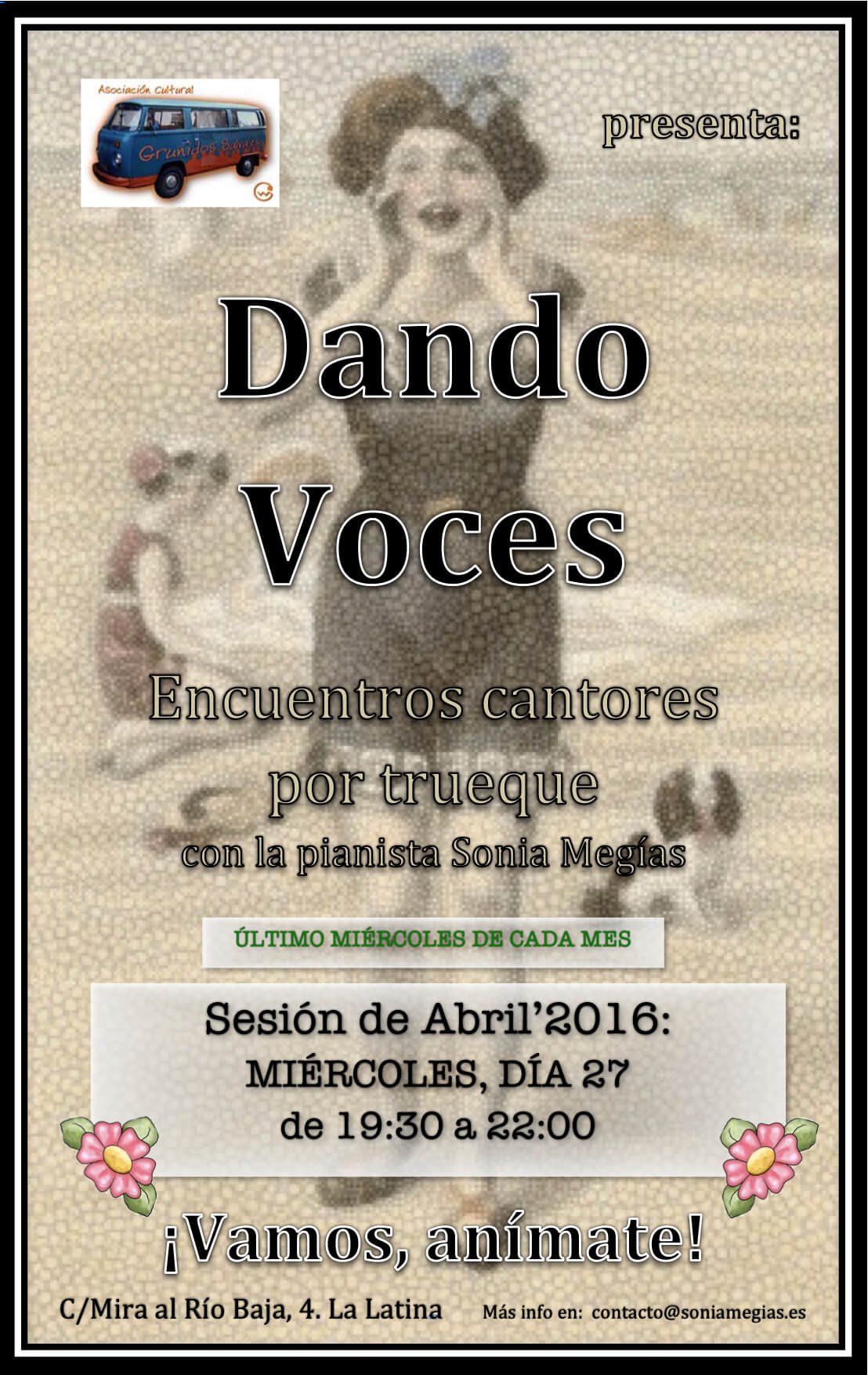 2016'IV'27. Dando Voces en abril'2016 - cartel
