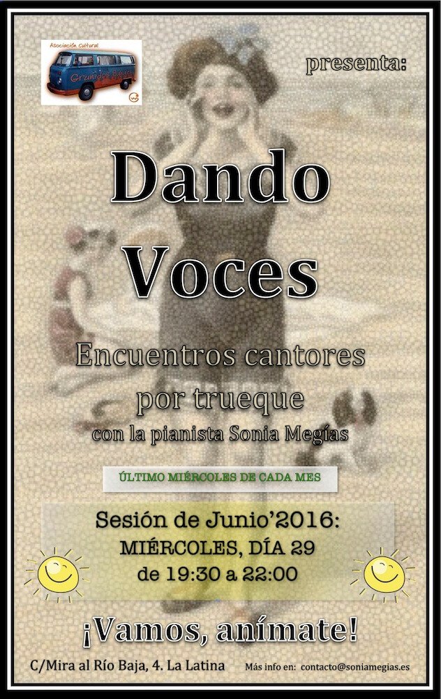 2010'VI'29. Dando Voces Junio'16 - cartel